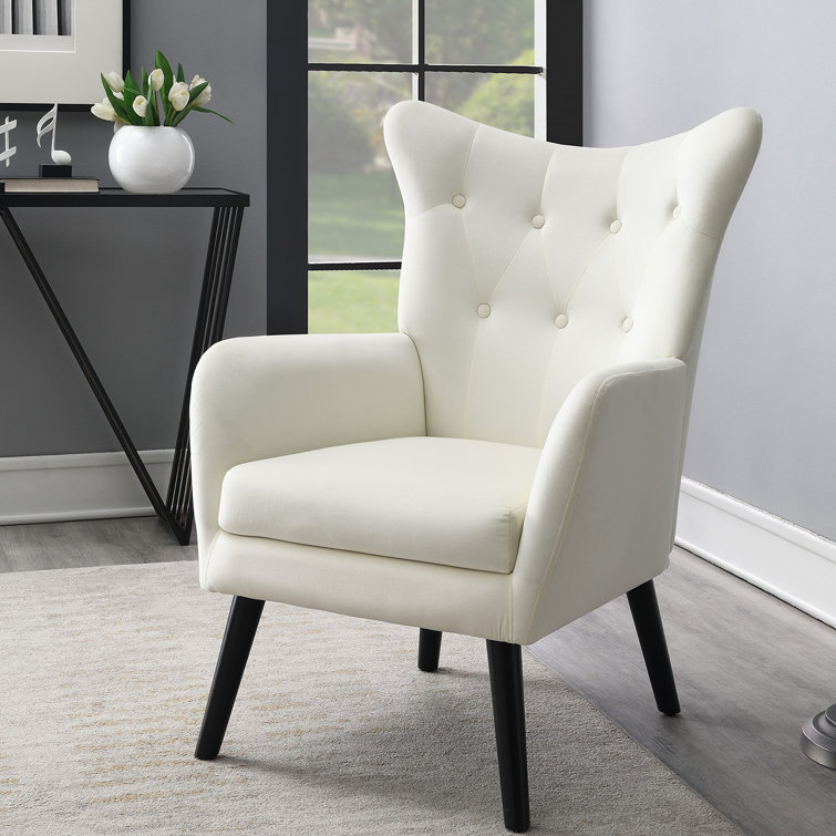 Everly Quinn Deautre Upholstered Wingback Chair Reviews Wayfair